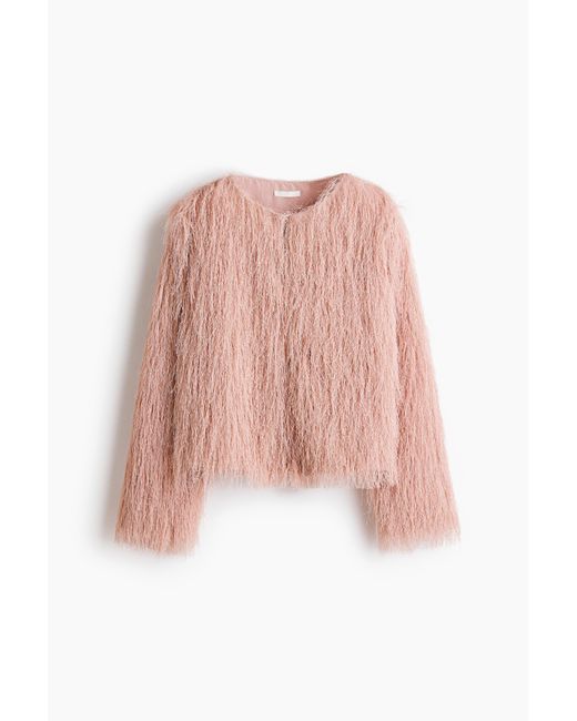 H&M Pink Jacke mit Fransen