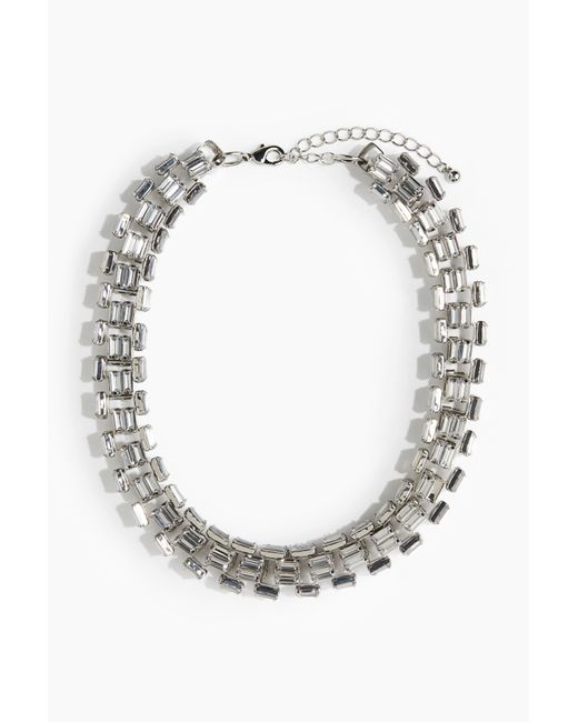 H&M White Strasskette