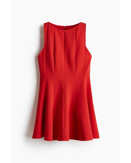 H&M Red Ausgestelltes Kleid