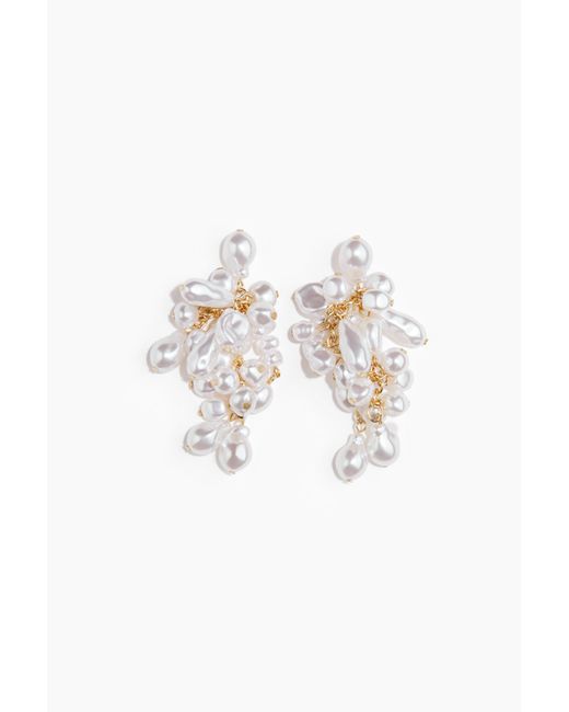 H&M White Cluster-Ohrhänger