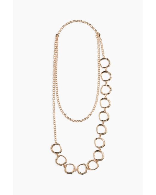 H&M White Long chain necklace