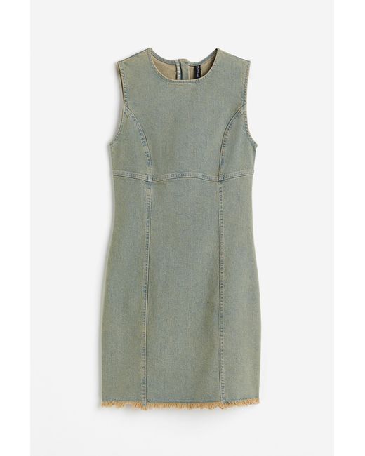 H&M Green Bodycon-Kleid aus Denim