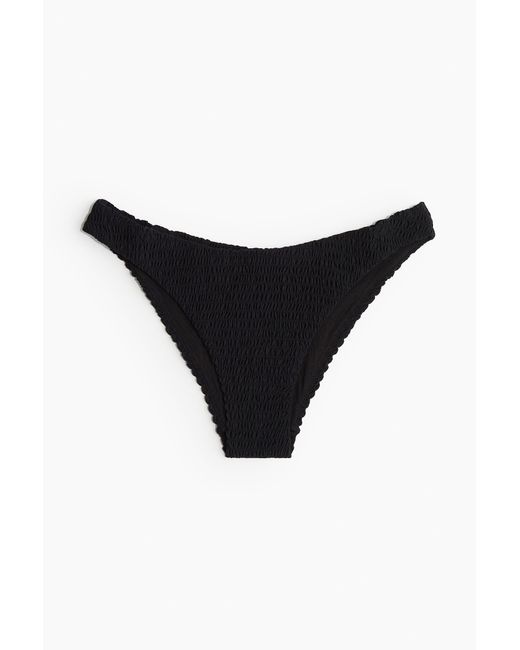 H&M Black Smocked bikini bottoms
