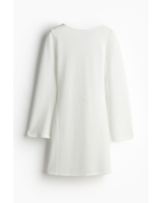 Robe en maille avec dos ouvert H&M en coloris White