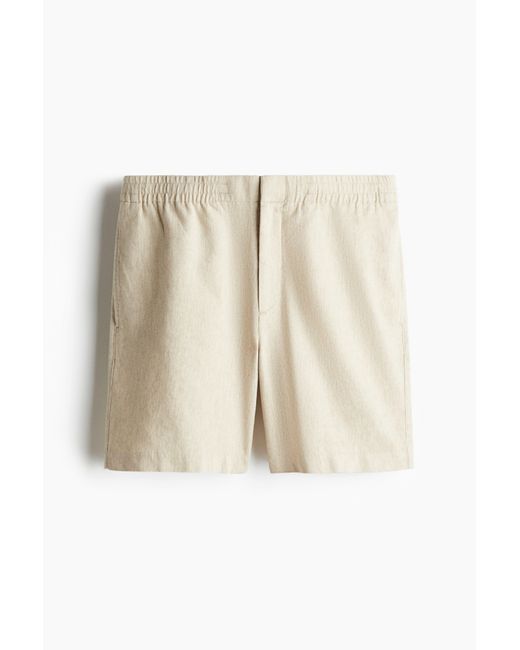 H&M Shorts aus Leinenmix in Regular Fit in Natural für Herren