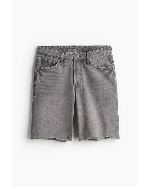 H&M Gray Baggy Low Denim Shorts