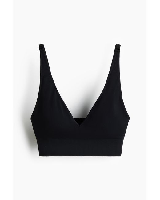 H&M Seamless Padded Soft-bh in het Black