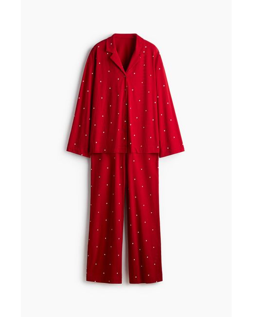 Pyjama en coton imprimé H&M en coloris Red