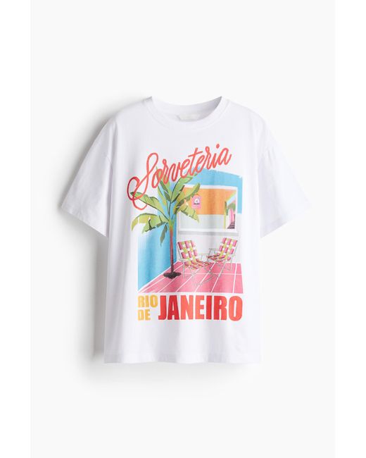H&M White Oversized T-Shirt