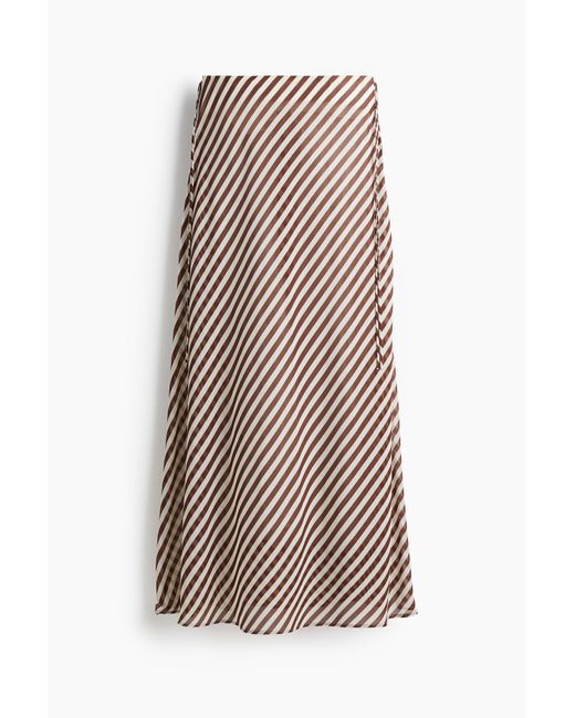 Jupe maxi en mousseline H&M en coloris Natural