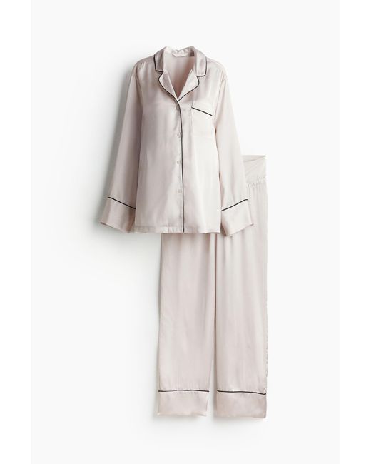 H&M Mama Pyjamajasje En -broek in het White
