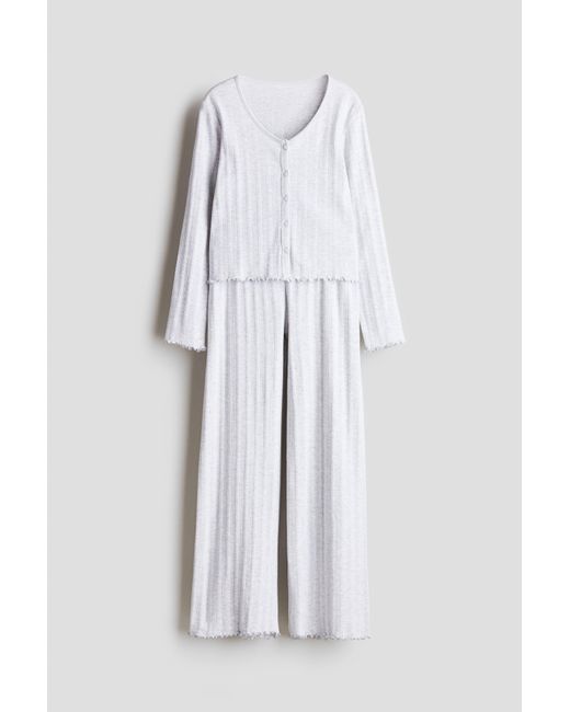 Ensemble 2 Pièces En Pointelle H&M en coloris White