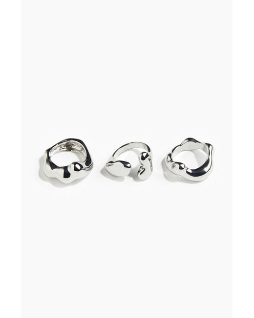 H&M Metallic 3er-Pack Ringe
