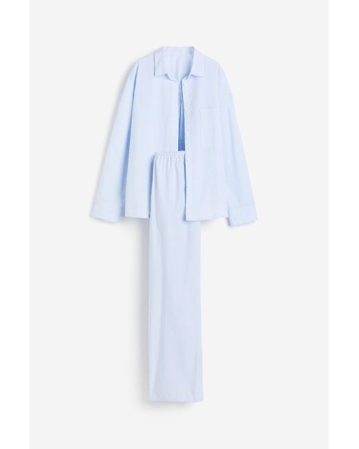 H&M Pyjamajasje En -broek in het Blue