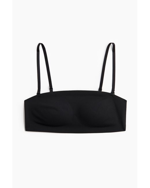 H&M Padded Bandeau-bh Van Microvezel in het Black