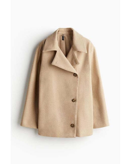 Veste Oversize En Feutre H M en coloris Neutre Lyst