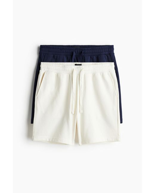 Lot de 2 shorts Regular Fit en molleton H&M pour homme en coloris Blue