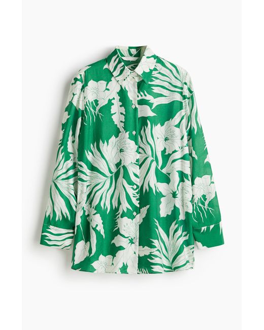 Chemise oversize à motif H&M en coloris Green