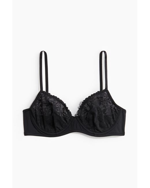 H&M Kanten Beugel-bh in het Black