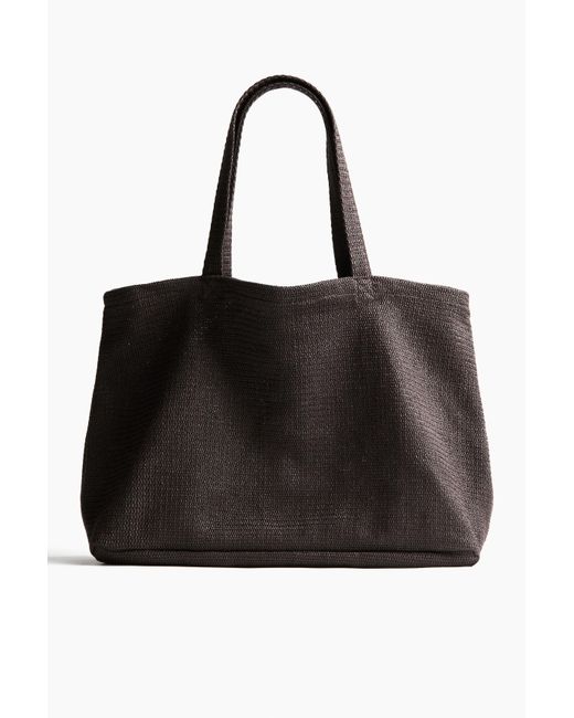 H&M Black Strandtasche