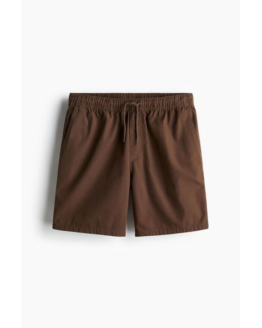Short en coton Regular Fit H&M pour homme en coloris Brown