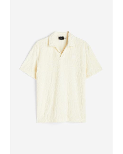 H&M Poloshirt aus Frottee Regular Fit in Natural für Herren