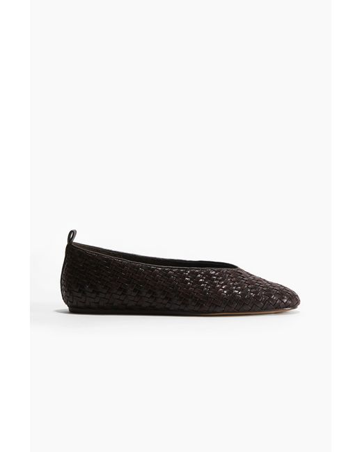 H&M Black Geflochtene Ballerinas