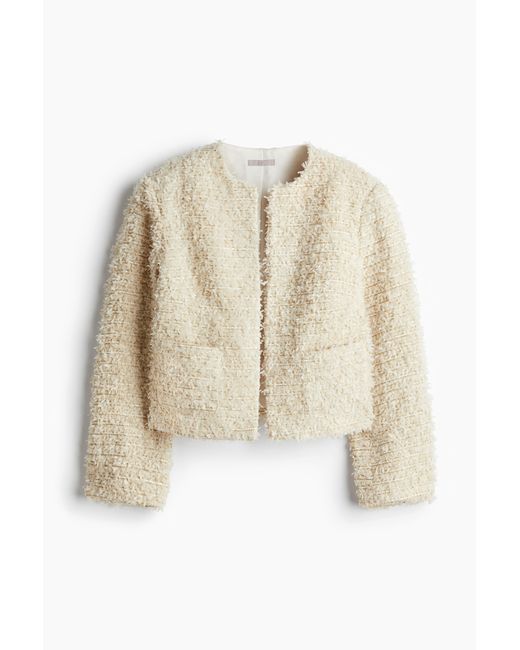 H&M Natural Jacke aus Strukturstoff