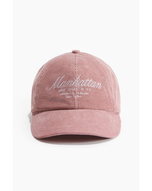 H&M Pink Cap aus Cord