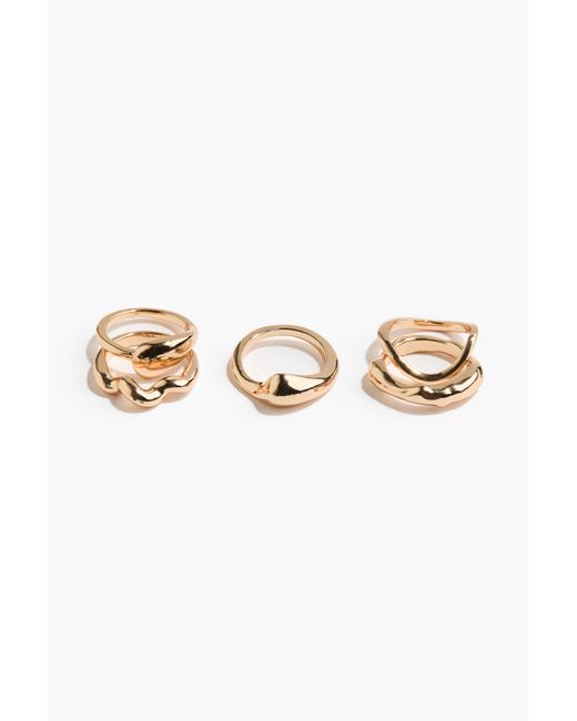 H&M Set Van 5 Ringen in het Multicolor