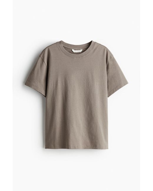T-shirt en coton H&M en coloris Gray