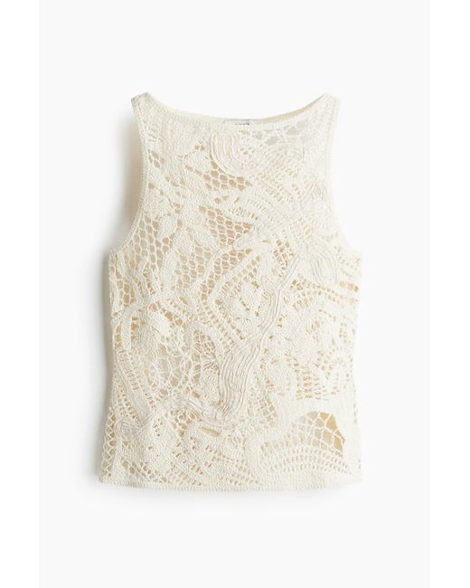 H&M Tanktop im Häkellook in White für Herren