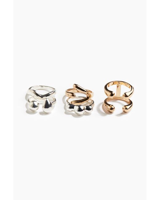 H&M Metallic 5er-Pack Ringe
