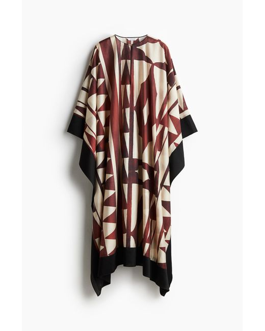 H&M Black Oversized Kaftankleid