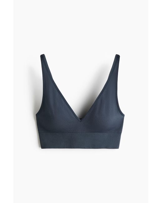 H&M Seamless Padded Soft-bh in het Blue