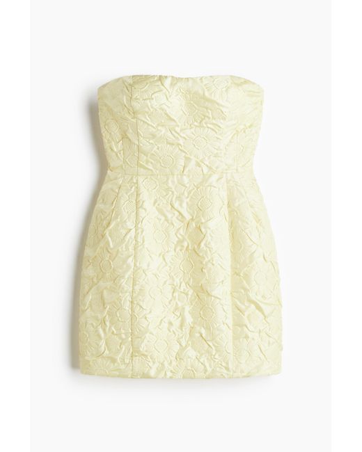 H&M Yellow Minikleid mit Struktur