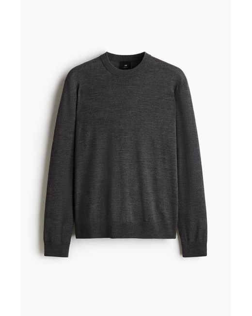 H&M Trui Van Merinoswol in het Black voor heren