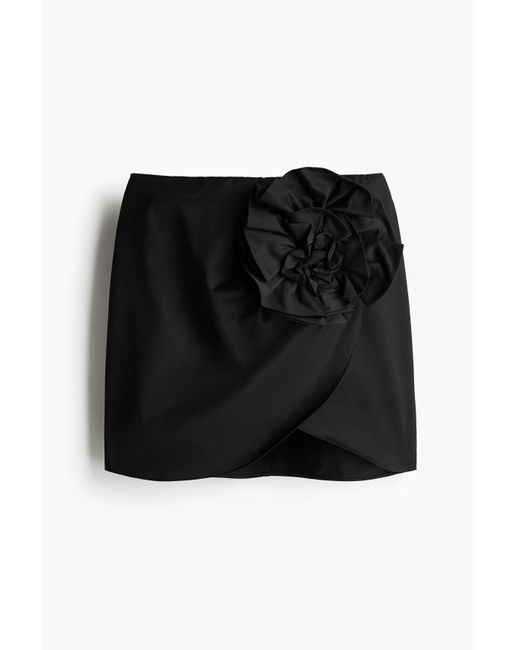 Minijupe Avec Application H&M en coloris Black