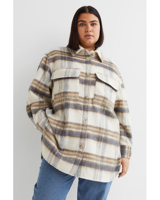 wool blend shacket hm