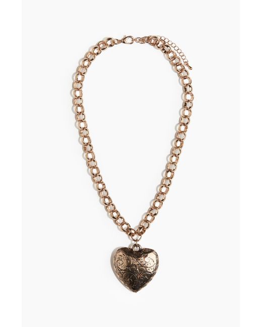 Collier Chaîne Avec Pendentif Caur H&M en coloris Brown