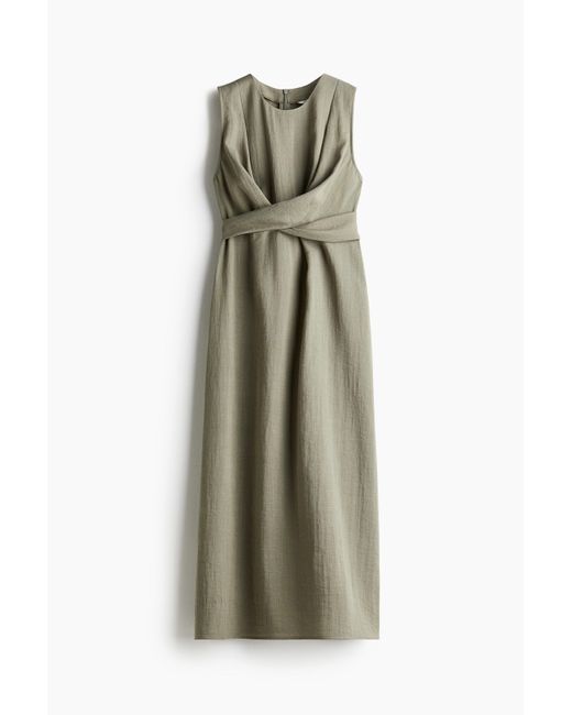 H&M Green MAMA Stillkleid mit Bindebändern