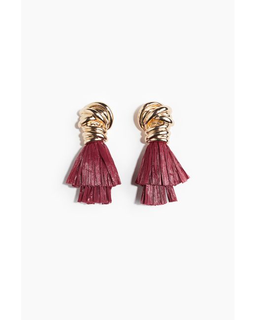 H&M Red Quastenohrringe