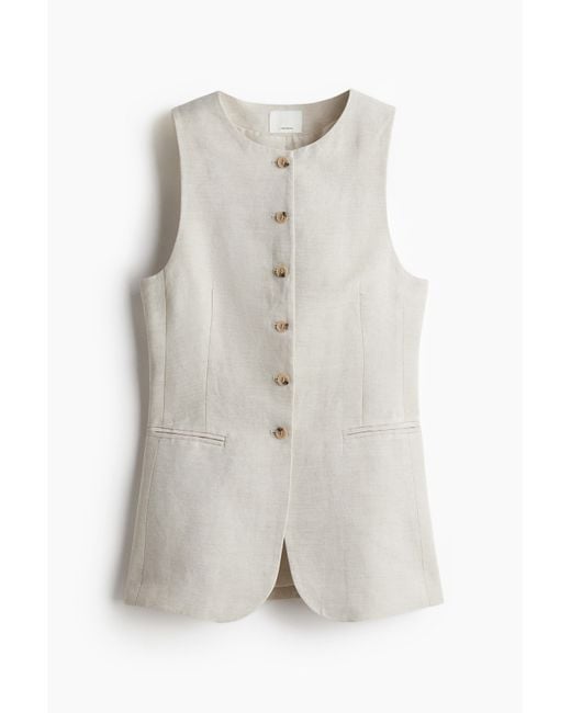 H&M Lang Kostuumgilet in het White