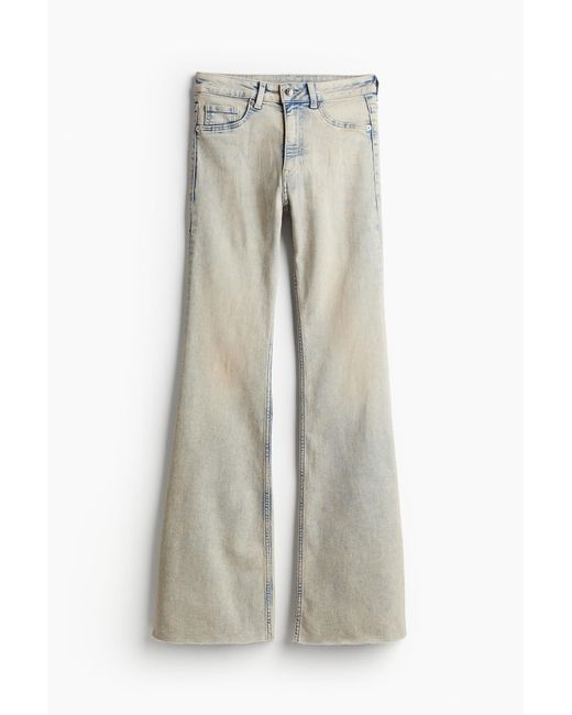 H&M Flared High Jeans in het White