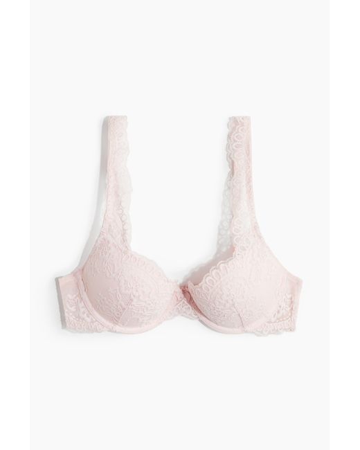 H&M Pink Push-up-BH aus Spitze