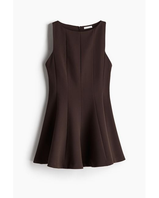 H&M Brown Ausgestelltes Kleid