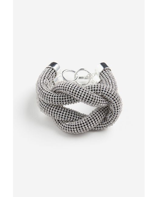 H&M Gray Chunky Armband mit Knoten