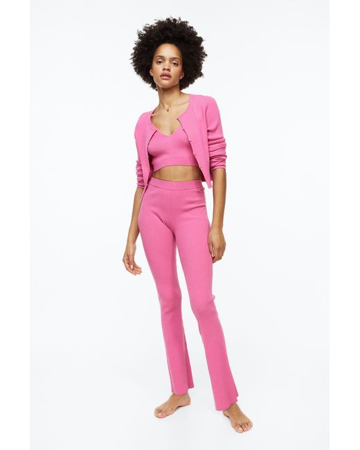 Hu0026M Viscose-blend Cardigan in Pink | Lyst