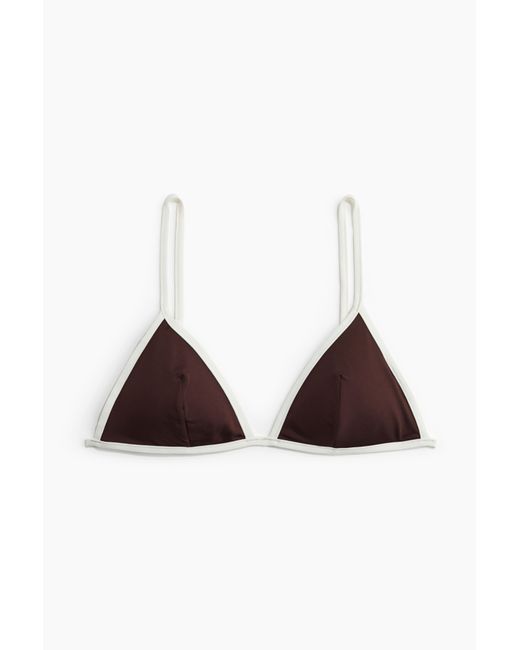 Haut De Maillot Triangle Paddé H&M en coloris Brown