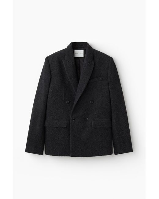 H&M Double-breasted Colbert Van Wolmix in het Black voor heren